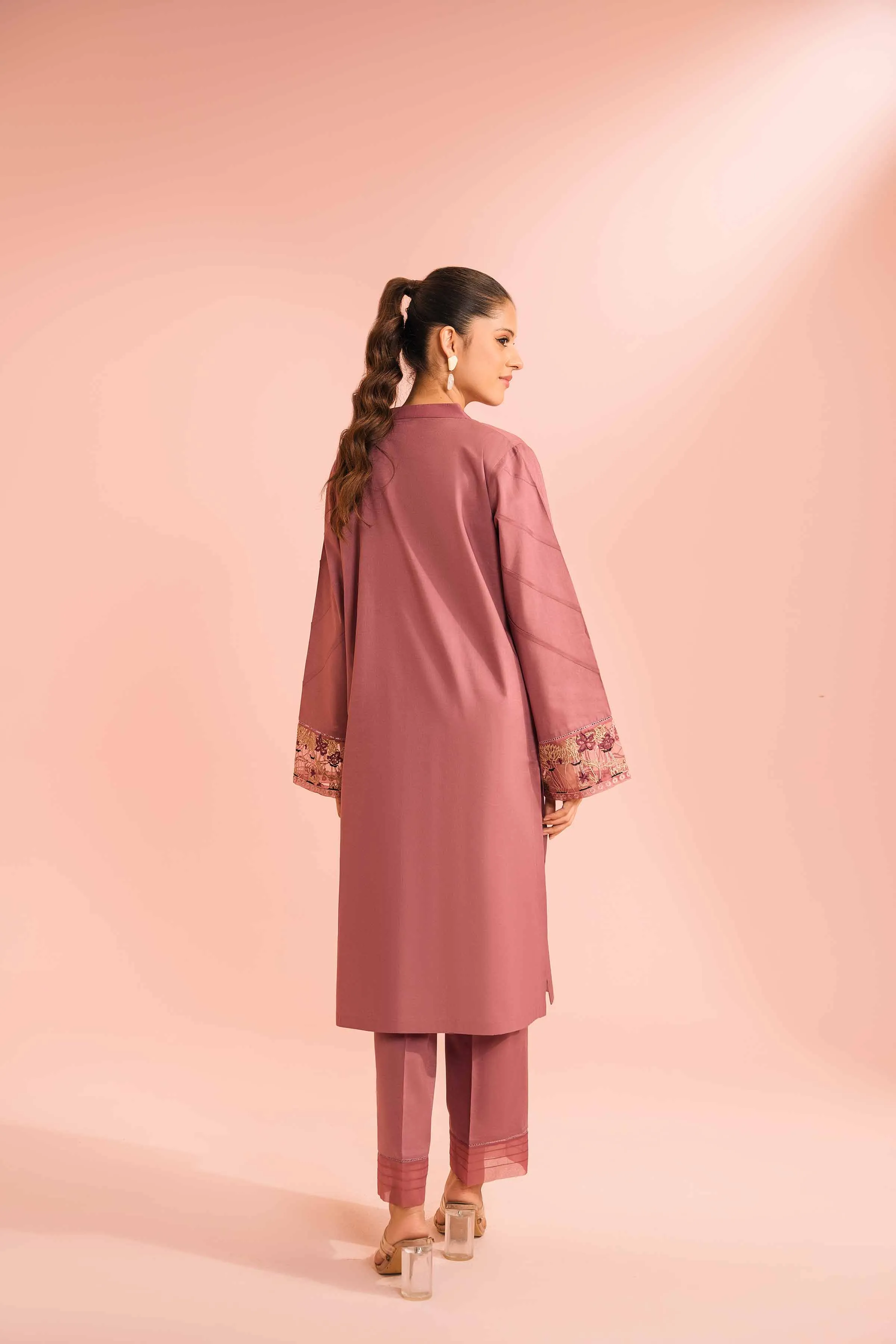 2 Piece - Dyed Embroidered Suit -  42301582