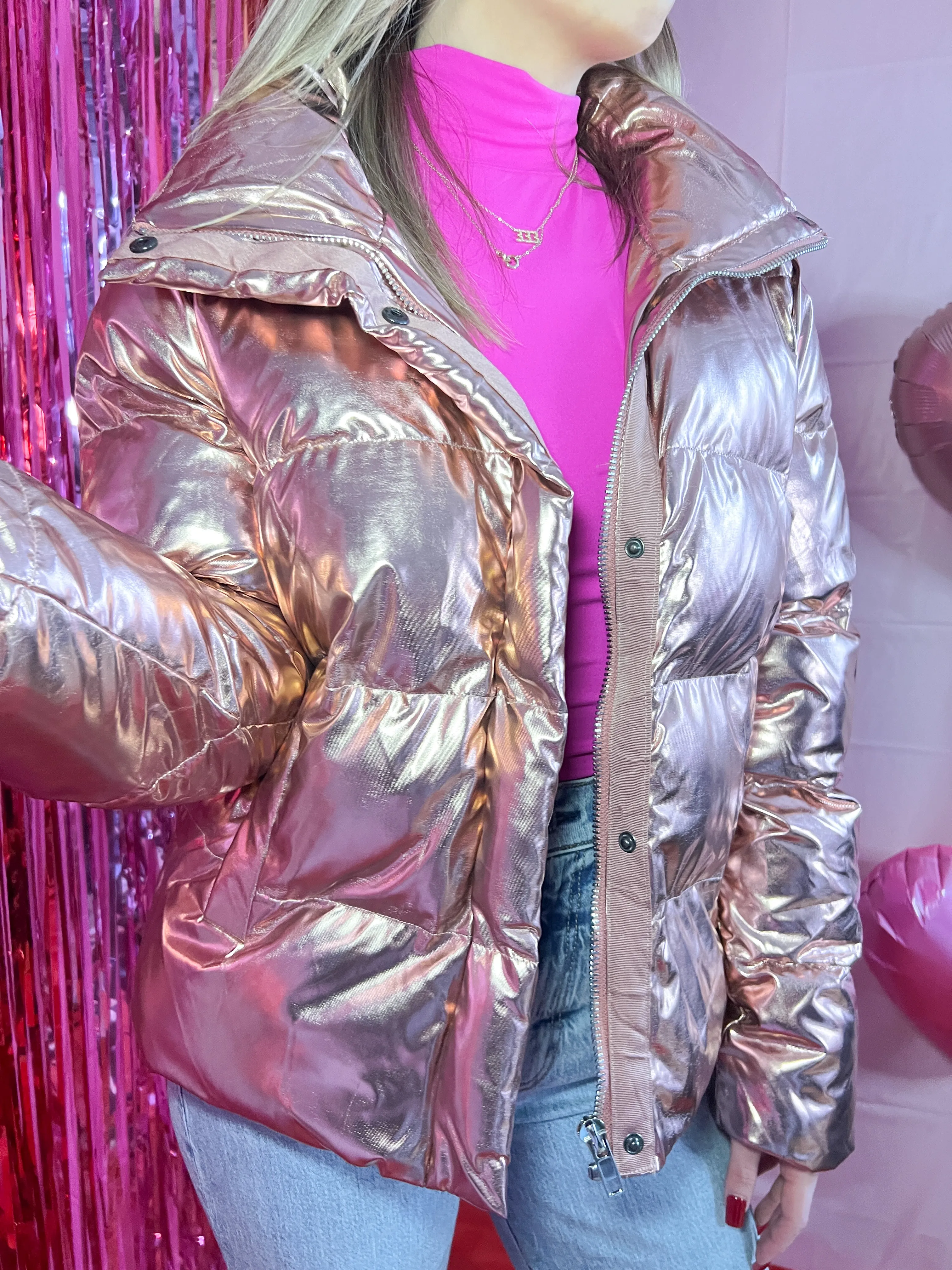 BuddyLove Metallic Puffer Jacket | FINAL SALE