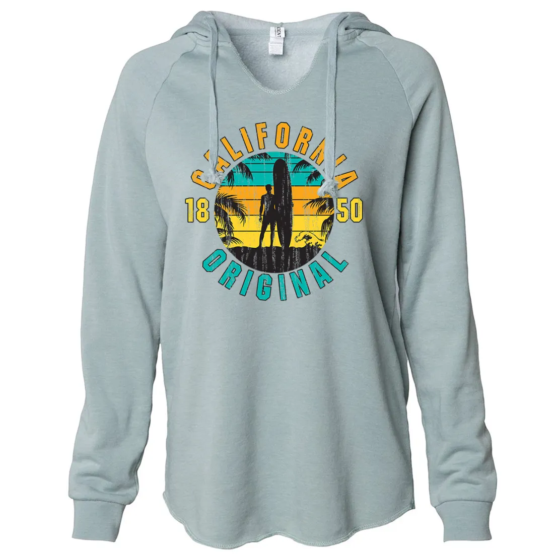 California Original Vintage Surfer Women's Soft Hooded Pullover