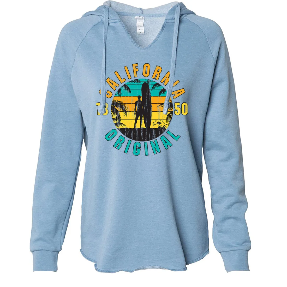 California Original Vintage Surfer Women's Soft Hooded Pullover