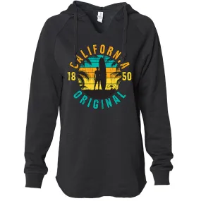 California Original Vintage Surfer Women's Soft Hooded Pullover