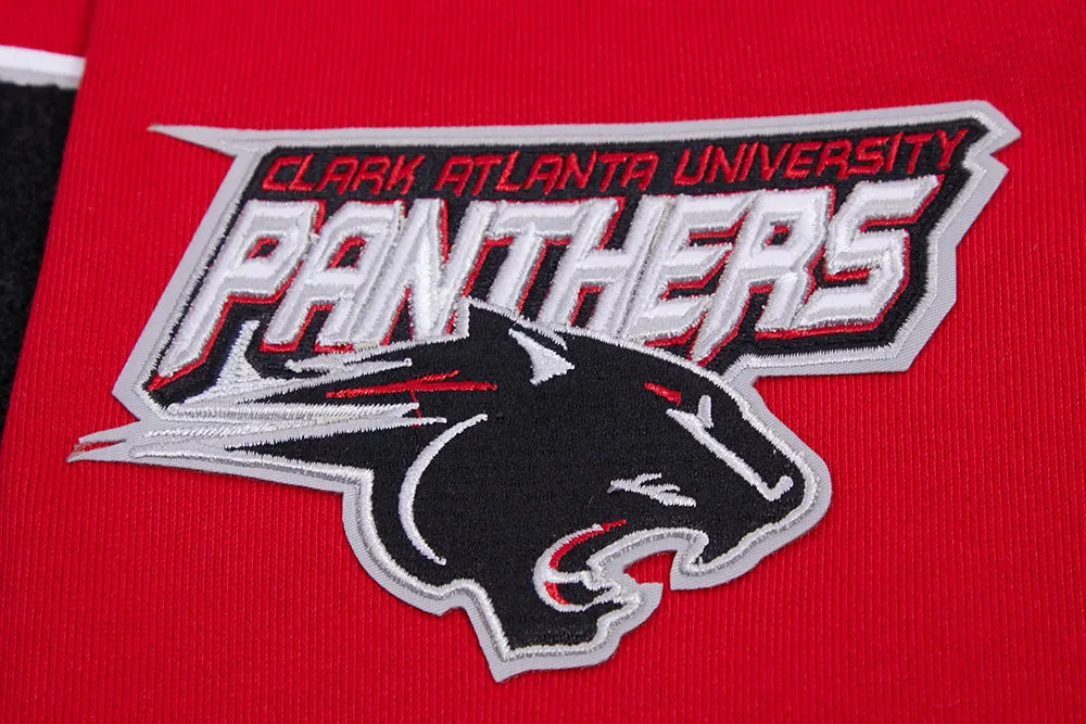 CLARK ATLANTA UNIVERSITY CLASSIC MEN'S STACKED LOGO PO HOODIE (RED)