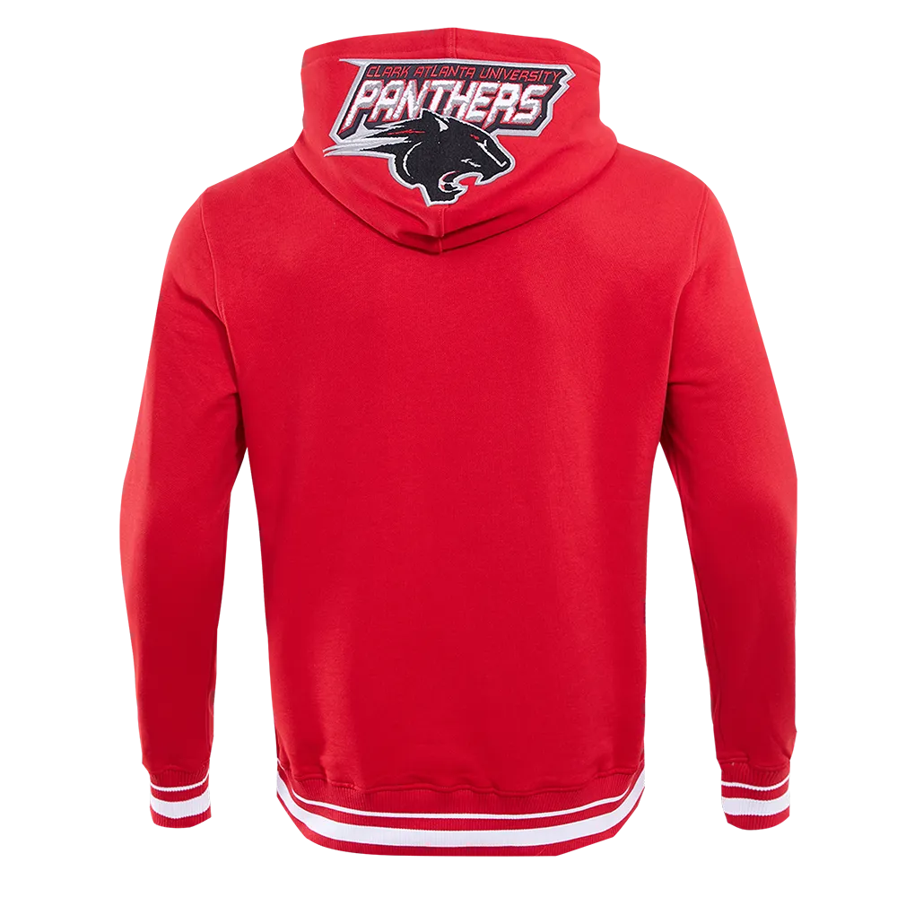 CLARK ATLANTA UNIVERSITY CLASSIC MEN'S STACKED LOGO PO HOODIE (RED)