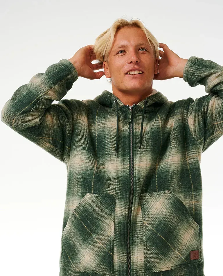 Classic Surf Check Jacket - Dark Olive