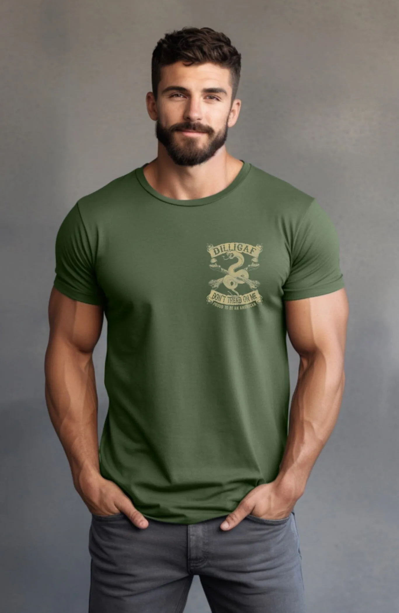 Don't tread on me tan snake T-Shirt