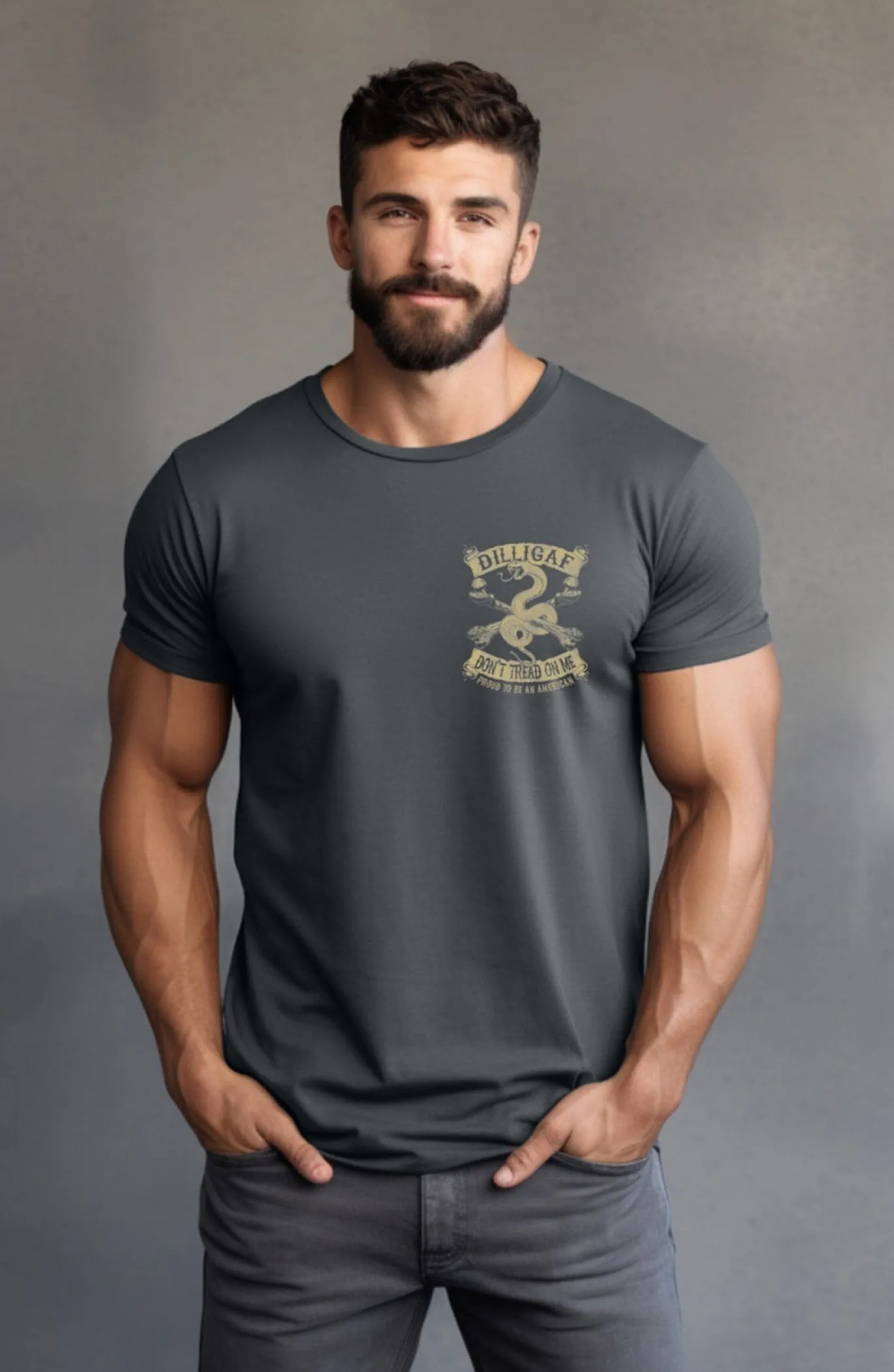 Don't tread on me tan snake T-Shirt