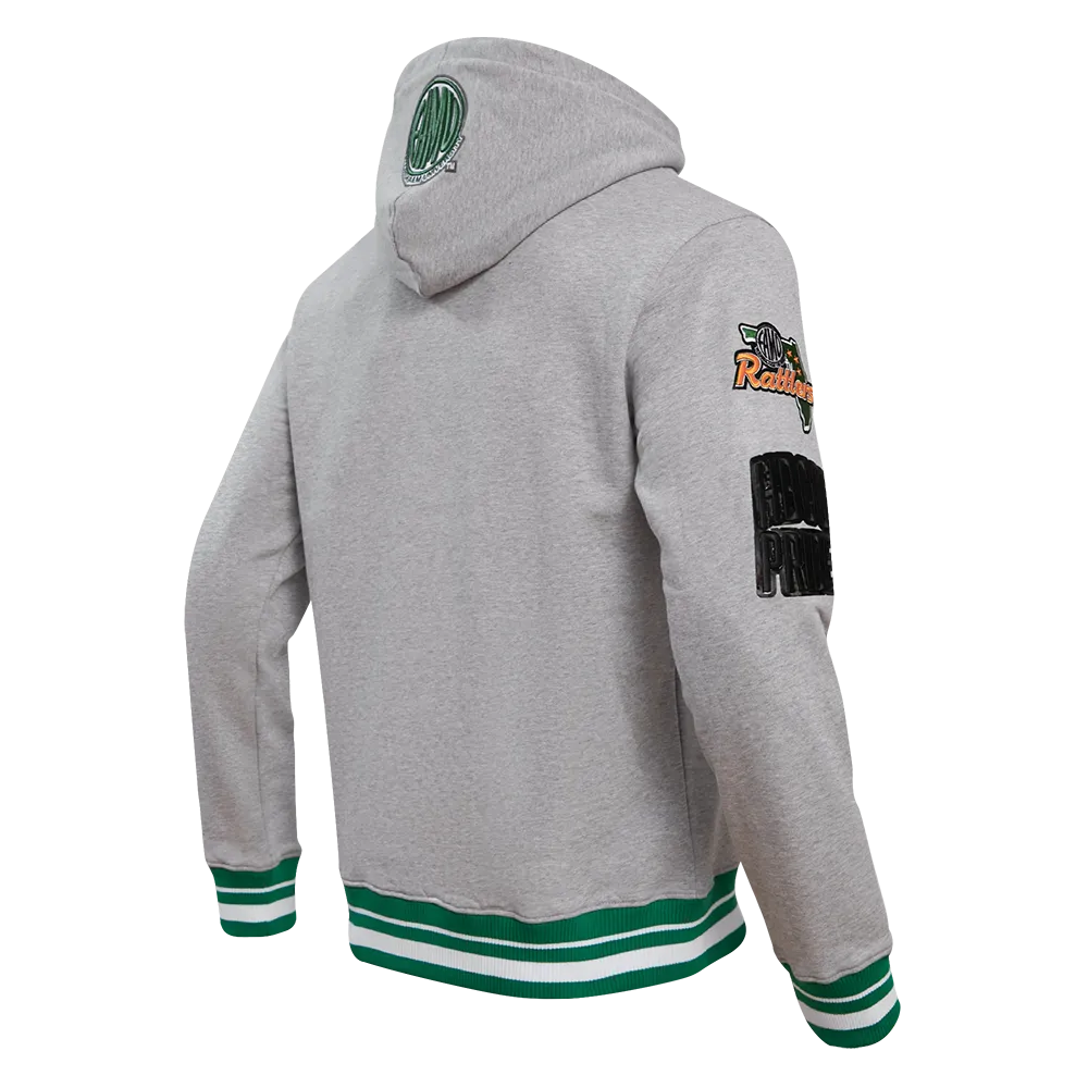 FLORIDA A&M UNIVERSITY HOMECOMING MEN'S RIB PO HOODIE (HEATHER GREY/GREEN)