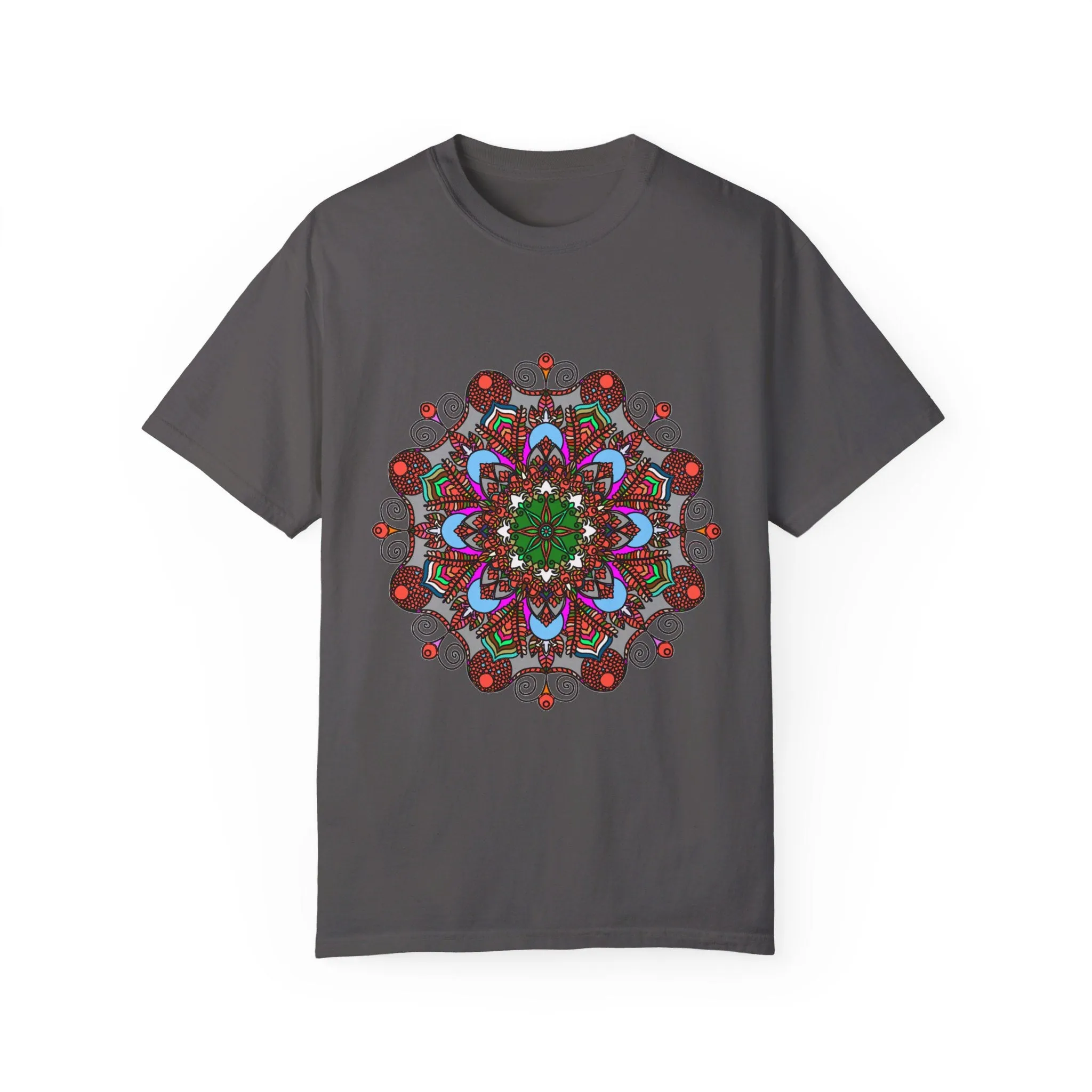 Handmade Mandala Design T-Shirt - 100% Ring-Spun Cotton