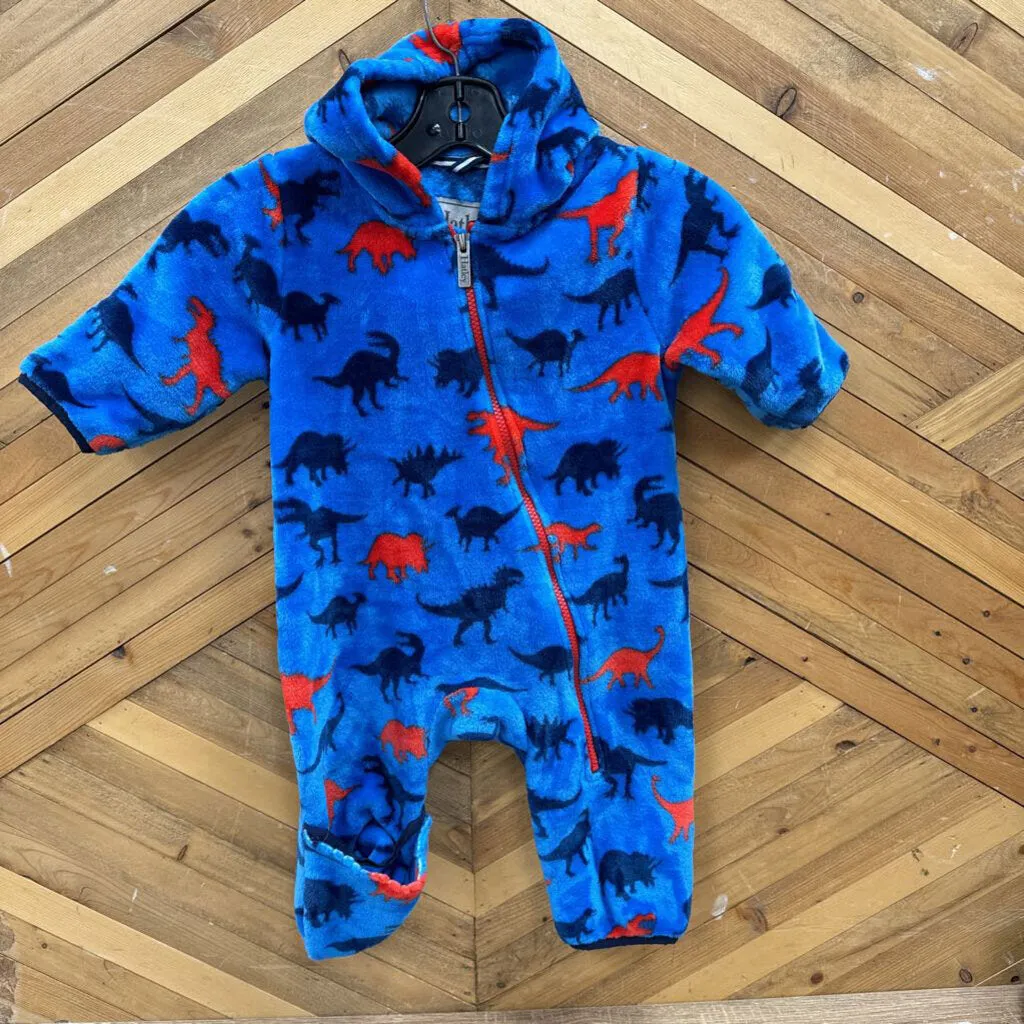 Hatley - Infant Dinosaur-Patterned Fleece Bunting Suit - MSRP $60: Dini Blue 12-18m -children-