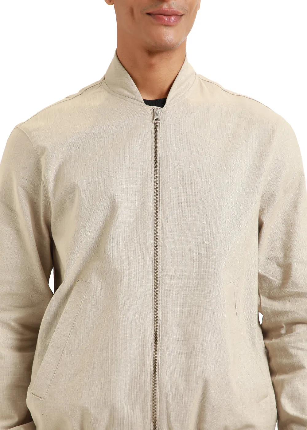 Hazelwood Bomber Linen Jacket