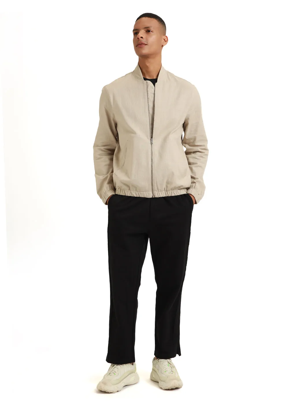 Hazelwood Bomber Linen Jacket