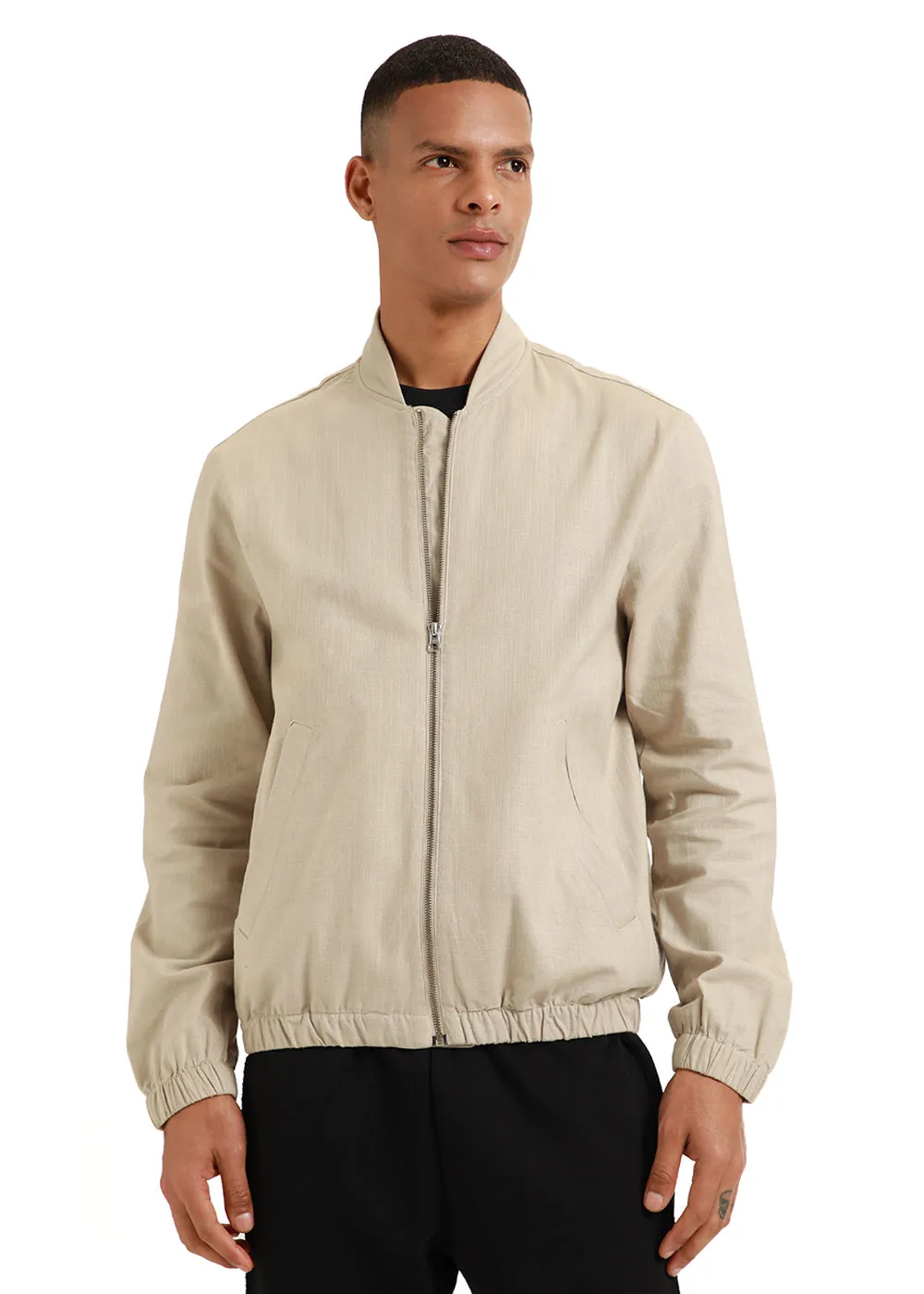 Hazelwood Bomber Linen Jacket