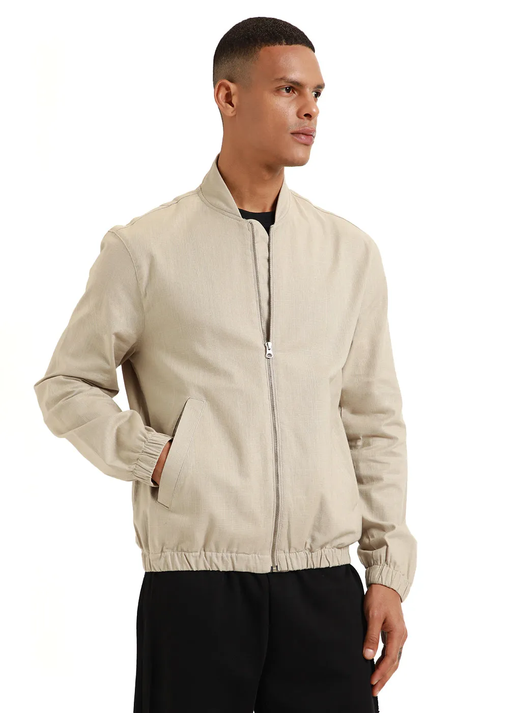 Hazelwood Bomber Linen Jacket