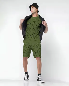 Men Printed Green Beliver Co-ords Sets