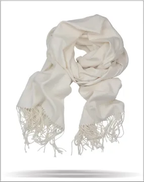 Men's Solid Scarf Off White