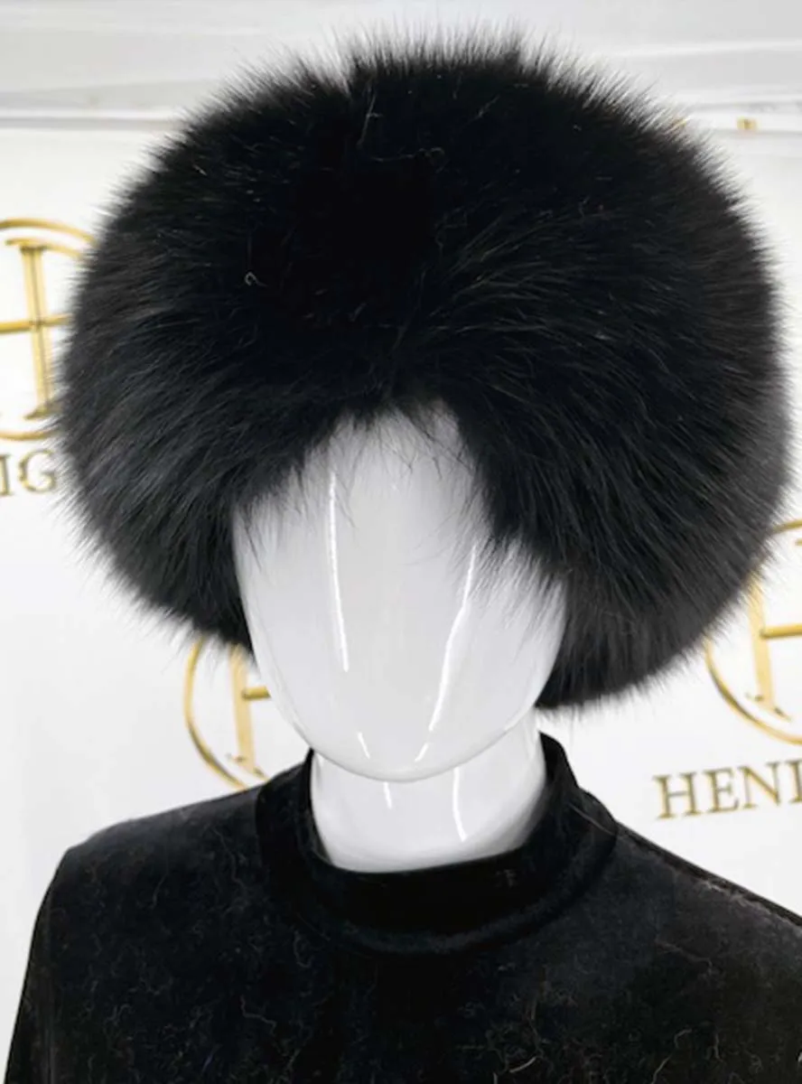 Mink Fur Hat with Fox Fur Trim