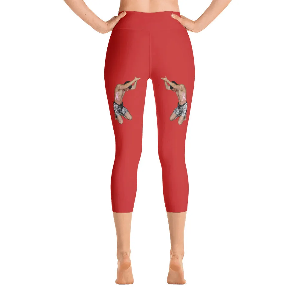 Our best viral leggings red awesome goddess white letters