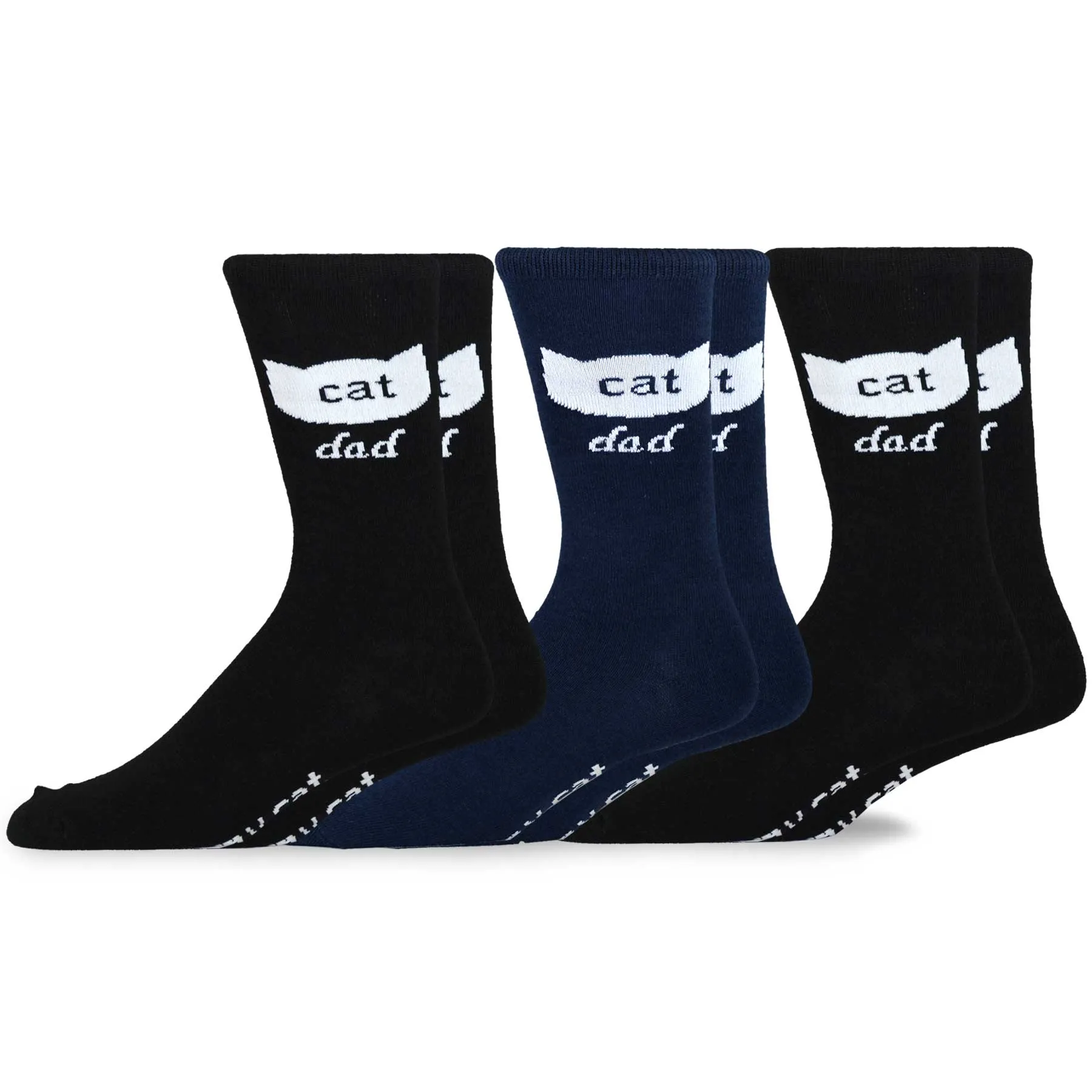 TeeHee Socks Men's Novelty Cotton Crew Cat Lover 3-Pack (50548)