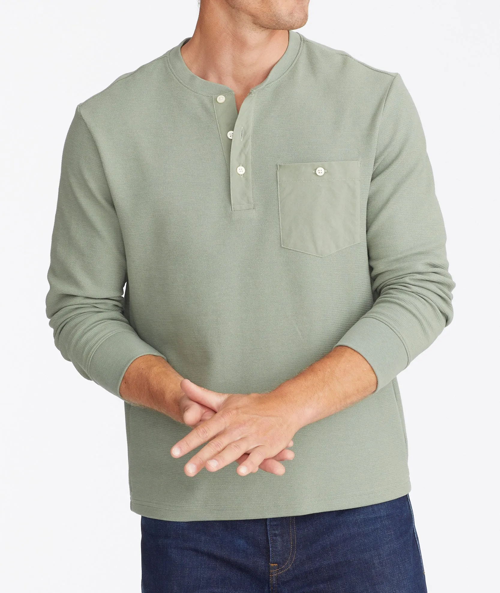 Waffle Long-Sleeve Henley - FINAL SALE